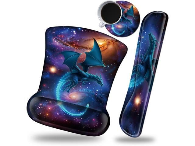 Keyboard Wrist Rest and Mouse Wrist Rest Pad Set, Made of Memory Foam with Non Slip Rubber Base Ergonomic Gel Wrist Rest for Computer Keyboard...