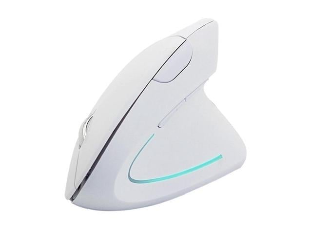 Battery Version Wireless Mouse Vertical 2.4GHz Optical Mouse White
