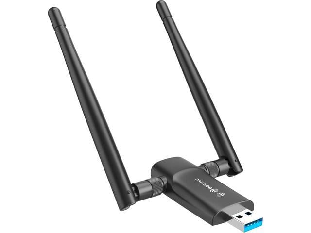 Wireless USB WiFi Adapter for PC - Nineplus 1300Mbps Dual 5Dbi Antennas 5G/2.4G WiFi Adapter for Desktop PC Laptop Windows11/10/8/7/Vista/XP,...