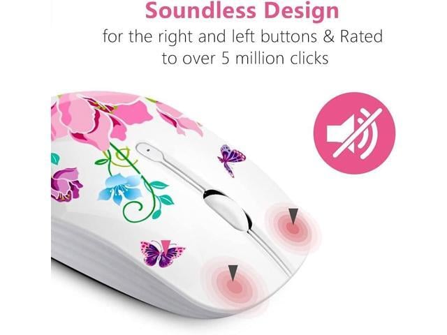 Apple JUHOO Wireless Mouse with Nano Receiver for PC, Laptop, Notebook, Computer, MacBook, Less Noise, Portable Mobile Optical Mice