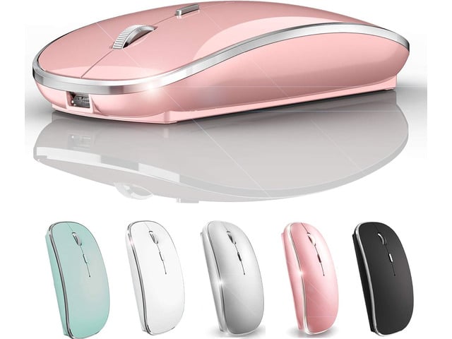 Apple Wireless Mouse for MacBook Pro MacBook Air Mac iMac Desktop Computer Chromebook Win7/8/10 PC HP Dell Laptop (Rose Gold)