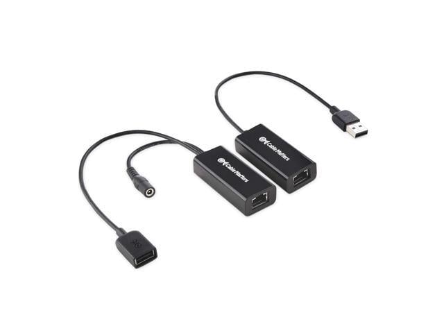 Cable Matters USB Over Ethernet Extender with Power Adapter up to 150 ft - Full USB 2.0 Support for Keyboard, Mouse, Webcam, and More