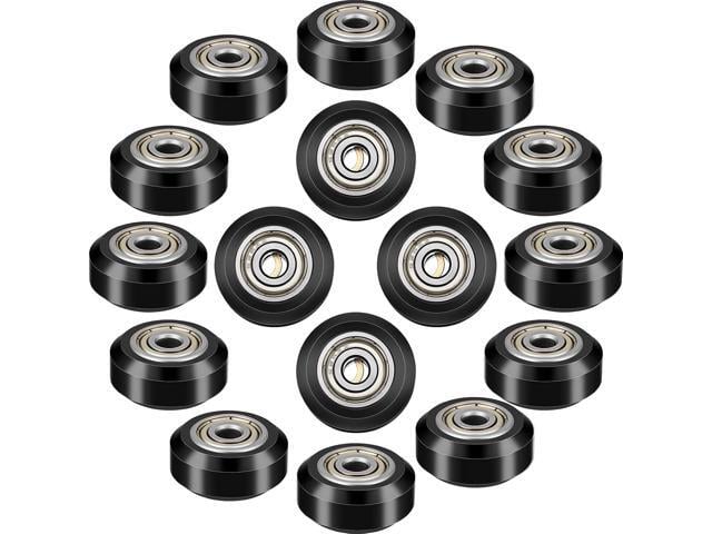 Honoson 16 Pieces 3D Printer Wheels 3D Printer POM Pulley Wheels 625zz Plastic Pulley Linear Bearing Compatible with Creality CR10, Ender 3, Anet...
