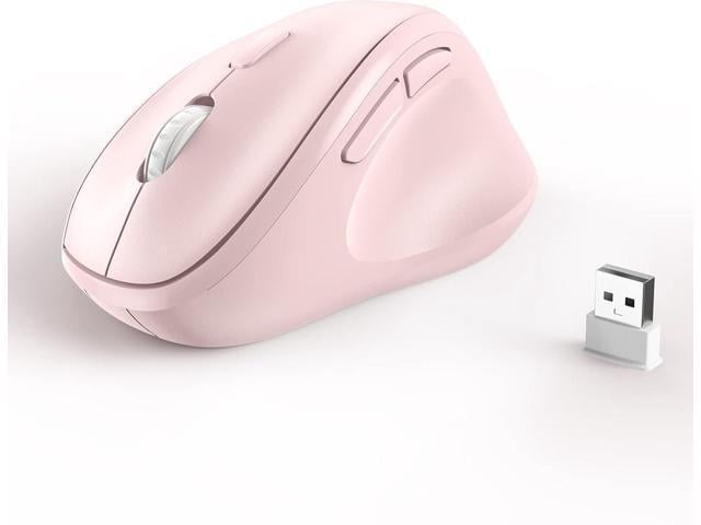MICROPACK Digitally Yours Ergonomic Wireless Mouse with USB Receiver for PC, Laptop and Desktop, Pink