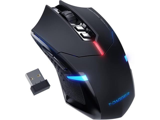 T-DAGGER Wireless Gaming Mouse- USB Cordless PC Accessories Computer Mice with LED Backlit, Ergonomic Gamer Laptop Mouse with 7 Silent Buttons, 5...
