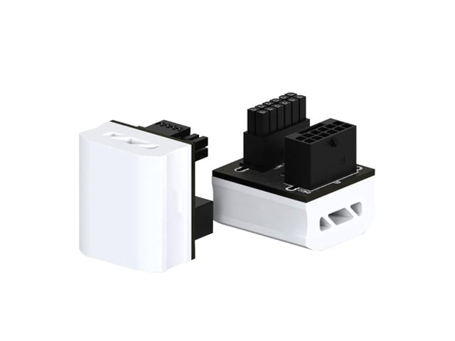 16Pin Graphics Card Power Adapter 12+4Pin Male To Female 180Degree Turn Connector Stable Performances Easy Routing Cable(W-forward direction)