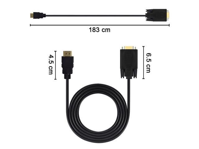 HDMI-compatible To VGA with Chip Cable Computer Monitor Projection HD Cable HDMI-compatible TO VGA Conversion Cable(1.8m)