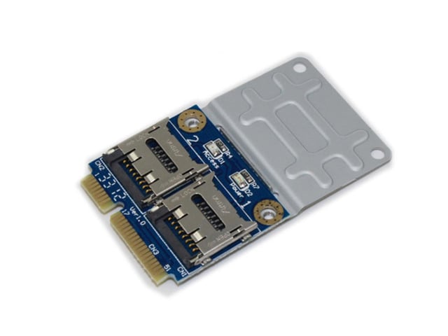 2 SSD HDD for Laptop Dual Micro SD SDHC SDXC TF to Mini PCIe Memory Card reader mPCIe to 2 mini-sdcards mini pci-e adapter