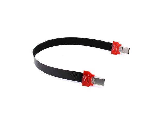 Apple 20cm FPC Flat USB C cable USB 3.1 GEN 2 Type-C USB-C Male to Male Data Cable 10Gbps video for Macbook & Laptop & Phone & Drive