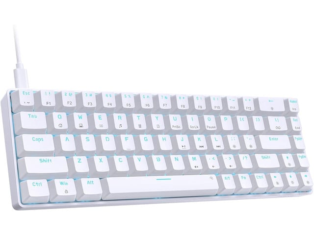 DIERYA T68SE 60% Gaming Mechanical Keyboard,Ultra Compact Mini 68 Key with Red Switches Wired Keyboard,Anti-Ghosting Keys, for Windows Laptops and...
