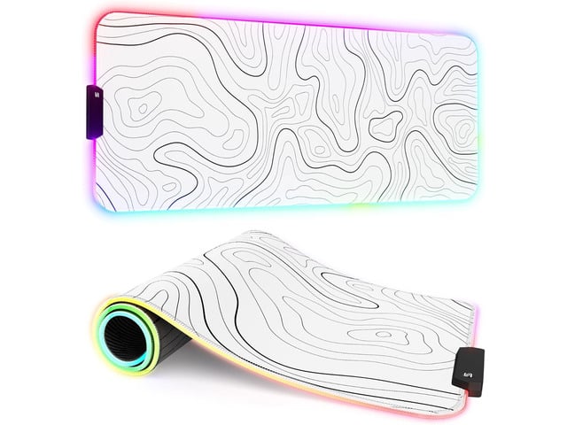 ITNRSIIET RGB Gaming Mouse Pad, Full Desk XL Extended Large Gaming Mousepad, 12 Lighting Modes 30% Thicker Big LED Desk Mat for Gamers, 32 x 12...