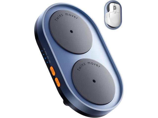Dual Turntable Mouse Jiggler Silent Mechanical Movement with Random Function, Undetectable Mouse Mover, Timer, Keep Computer Awake