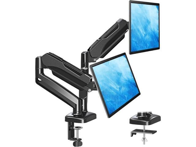 MOUNTUP Dual Monitor Stand for Desk, Monitor Arms for 2 Monitors 32 27 24 22 Inches, Height Adjustable Double Monitor Mount, VESA Mount with...