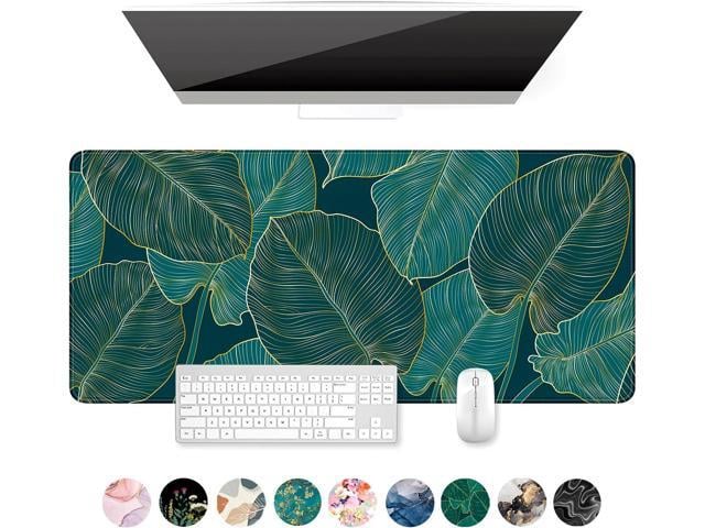 Auhoahsil Desk Mat, Ultra Large Mouse Pad, XXL Gaming Mousepad, Green Tropical Leaves Deskpad, Big Extended Full Size Mouse Pad, Desktop Desk Matt...