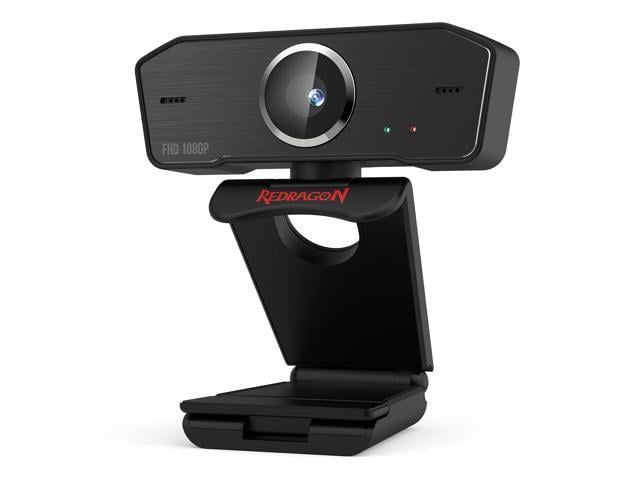 Redragon GW800 1080P Webcam with Built-in Dual Microphone, 360-Degree Rotation - 2.0 USB Skype Computer Web Camera - 30 FPS for Online Courses,...