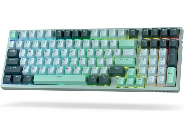 LTC Nimbleback NB981 95% Wireless Mechanical Keyboard, 2.4G/ BT/USB-C Wired RGB 98 Keys Gaming Keyboard, 3-Layer Dampener, Hot Swap PCB, Software...