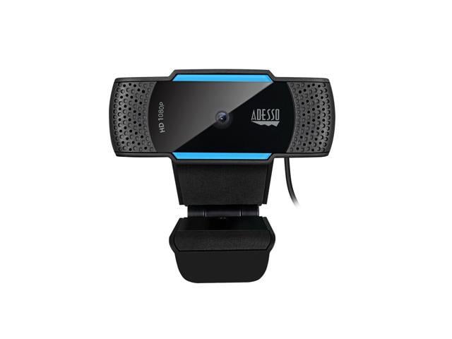 Adesso CyberTrack H5-TAA 1080P HD Auto Focus Webcam with Built-in Dual Microphone, Tripod Mount and Privacy Shutter Cover TAA Compliant