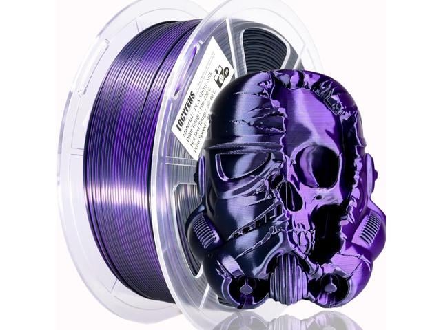 PLA Filament 1.75mm,3D Printer Filament High Speed Printing, Silk PLA Dual Color Black Purple 3D Printer Filament, 1.75 PLA Filament +/-0.02mm,...