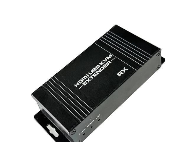 60M HDMI KVM Extender over Ethernet Cat5e/6 POC Cable 1080P HDMI USB Extender Video Audio Extension Splitter for USB Keyboard PC(US power supply)...