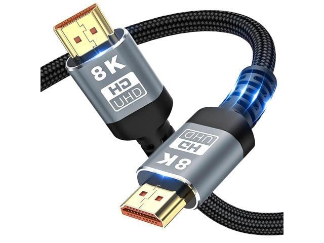 8K HDMI Cable High Speed Ultra Digital Braided HDMI 2.1 cable 8K@60Hz 4K@120Hz 48Gbps HDR for Laptop PS4 TV Projectors Monitor(1M)