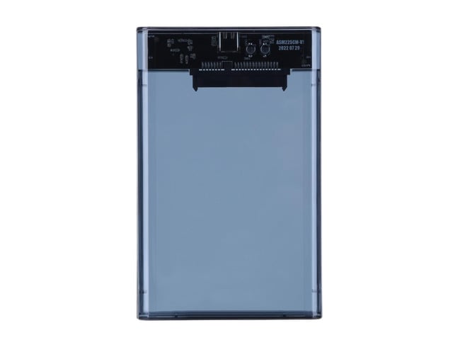 2.5inch SSD HDD Hard Disk Box SATA To USB3.1 8TB Mobile HDD Box USB3.0 To Type-C Transparent Plug and Play for Notebook Computer(Transparent Black)