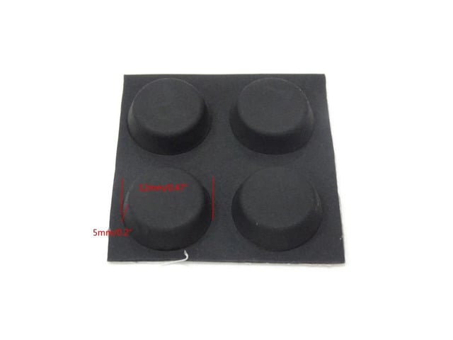 4 Pieces Universal Tablet/Notebook Stands Small Round Rubber Feet Keyboard Corner Pad Anti-Slip Silicone Elevation Stand