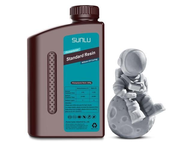 SUNLU 3D Printer Resin, 1kg Fast Curing Standard 3D Resin for LCD DLP SLA Resin 3D Printers, 395-405nm UV Light Curing 3D Printing Liquid...