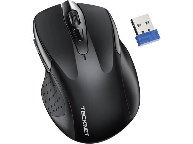 TECKNET Wireless Mouse, 2.4G Ergonomic Optical Mouse, Computer Mouse for USB-A Laptop, PC, Computer, Chromebook, Notebook, 6 Buttons, 24 Months...