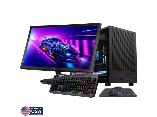 Gigatech Gaming Nova 7 SFF Gaming PC Desktop Bundle - Core Ultra 7 265K, RTX 5080, 64GB DDR5, 2TB SSD, RGB, Windows 11, Wi-Fi, Monitor