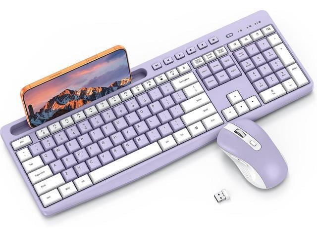 Purple Wireless Keyboard and Mouse Combo
