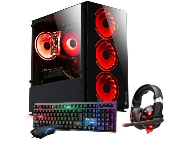 Intel HAJAAN Gaming PC Desktop Tower (Intel Core i7-9700 upto 4.70GHz/32GB DDR4 RAM/1TB SSD/GeForce GTX 1650 4GB/RGB Keyboard Mouse/Headset/WiFi...