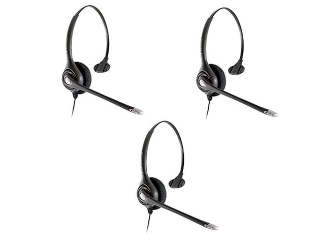 plantronics hw251n wired office headset- 3 pack (renewed)