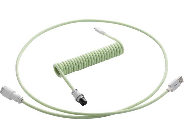 CableMod Pro Coiled Keyboard Cable (Lime Sorbet, USB A to USB Type C, 150cm)