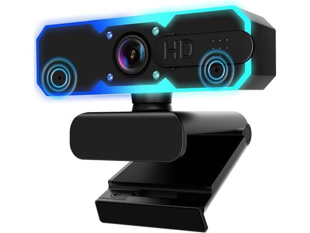 NBPOWER 1080P 60FPS Streaming Camera Webcam with Microphone and Fill RGB Light,Autofocus,Work with Laptop/Desktop Computer/Winsdows/Mac OS/PC...