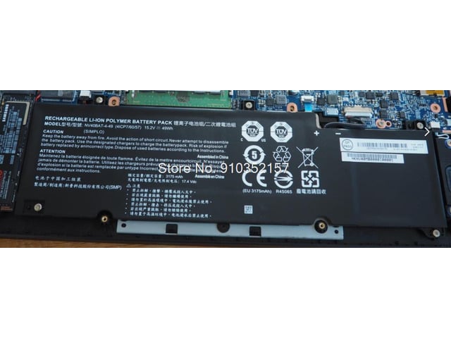 Laptop For CLEVO NV40ME NV40MB NV40BAT-4-49 6-87-NV40S-41B01 15.2V 49WH 3175mAh NV40BAT-4