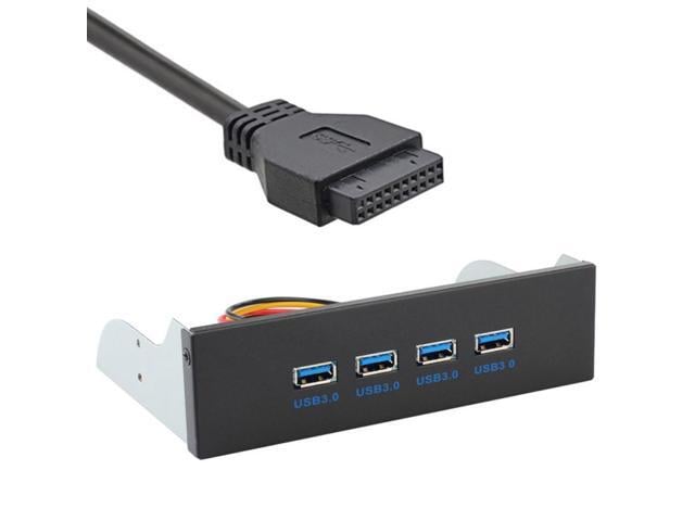 Motherboard 20Pin Connector Cable for 5.25' CD-ROM Bay to USB 3.0 HUB 4 Ports Front Panel