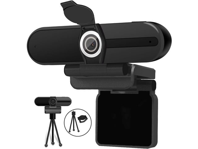 4K Webcam, Webcam 8MP HD Computer Camera with Microphone, Pro Streaming Web Camera with Privacy Shutter and Tripod, Desktop Laptop USB Webcams