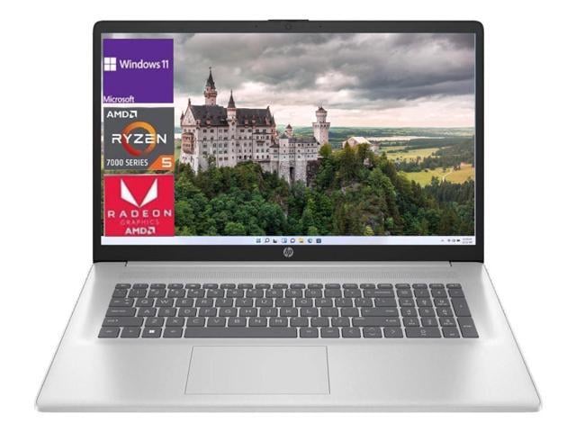 HP 17.3 FHD Laptop,AMD Ryzen 5 7430U(Up to 4.3GHz),Webcam,WiFi,16 GB RAM,512 GB PCIe SSD,Win 11 Pro