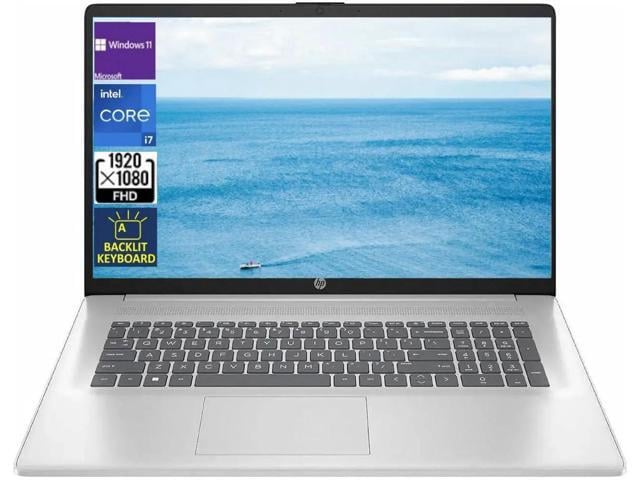HP 17.3' FHD Business Laptop,Intel Core i7 1355U(up to 5.0 GHz),Backlit Keyboard,Wi-Fi 6,8 GB RAM,512 GB PCIe SSD,Win 11 Pro