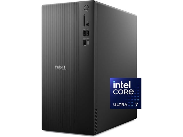 Dell Ect1250 Tower Desktop -Intel Core Ultra 7 265 -Intel UHD Graphics -Wired Keyboard and Mouse - 16 GB DDR5 RAM,1 TB PCIe SSD - Windows 11 Home
