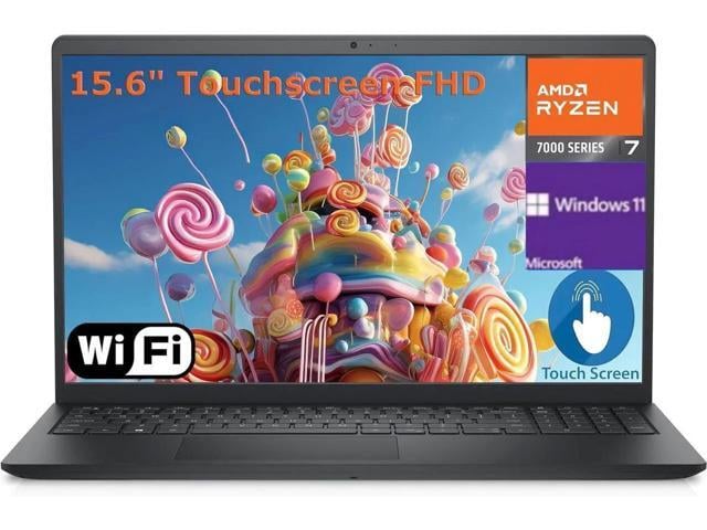 Dell Inspiron 15.6 FHD Touch Business Laptop - AMD Ryzen7 7730 (Beat i7-1355U) - AMD Radeon Graphics - 16 GB RAM,1 TB PCIe SSD - Win 11 Home