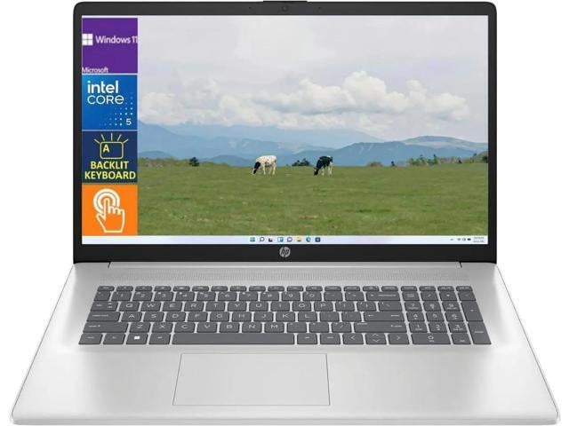 HP 17.3' HD+ Touch Laptop,Intel Core 5 120U processor,Backlit Keyboard,32GB DDR4 RAM,512 GB SSD,Win 11 Pro
