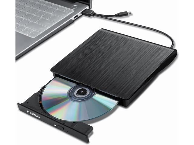 External DVD Drive, USB 3.0 Type-C CD Burner Portable CD DVD +/-RW Optical Drive Slim CD DVD ROM Rewriter CD/DVD Player Writer Reader for Laptop...