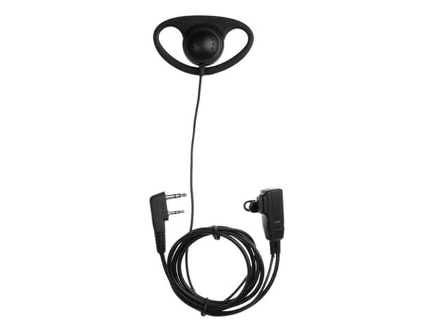 2 Pin D-Shape Earpiece Headset MIC PTT Mic Earpiece Earphone for Baofeng for Kenwood for Puxing TYT Radio