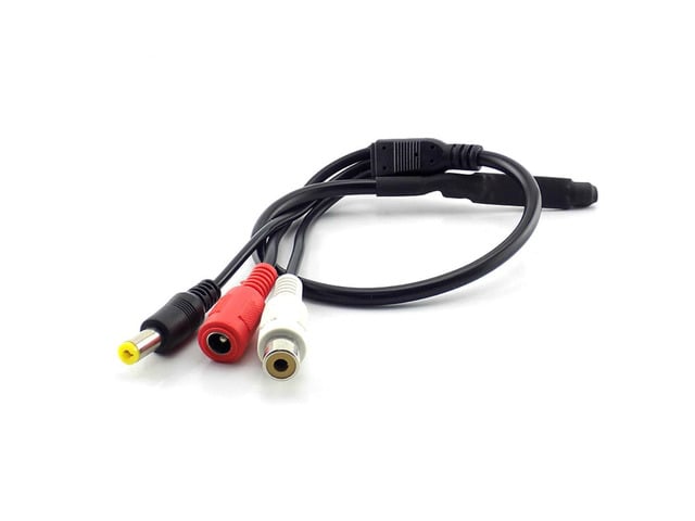 DC 12V Sound Monitor Audio Pickup Mini Pickup Audio Microphone RCA Power Cable for Cctv Security Camera DVR Video Surveillance