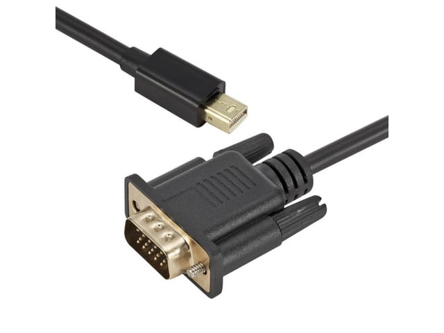 Apple 1.8m Mini Displayport To VGA Cable Adapter Full HD 1080P Display Port Male To VGA Adapter Cable for MacBook HDTV Projector