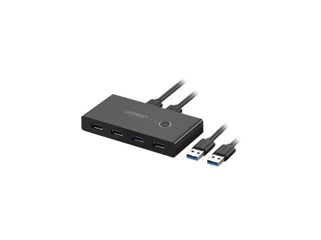 BUCIER UGREEN USB 3.0 Sharing Switch Selector 4 Port 2 Computers Peripheral Switcher Adapter Hub for PC, Printer, Scanner, Mouse, Keyboard with One...
