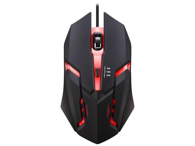 USB Wired Gaming Mouse RGB Backlit Ergonomic Optical Mouse 3-Level DPI Adjustable for PC Laptop Desktop Office