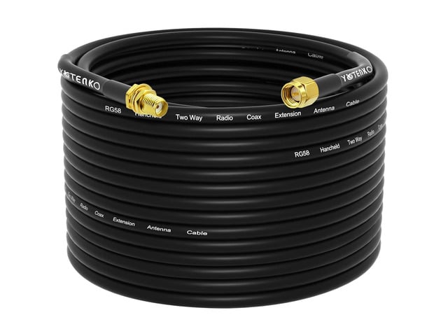 SMA Antenna Extension Cable - 20 Meters(65.6FT),RG58 Coaxial Cable SMA Male to SMA Female RF Low-Loss Cable for 3G 4G LTE Router ADS-B SDR USB...