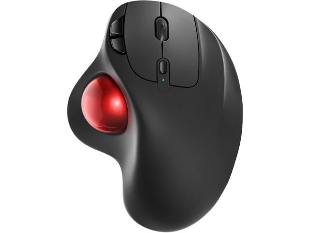 Nulea M501 Wireless Trackball Mouse, Rechargeable Ergonomic, Easy Thumb Control, Precise & Smooth Tracking, 3 Device Connection (Bluetooth or USB),...